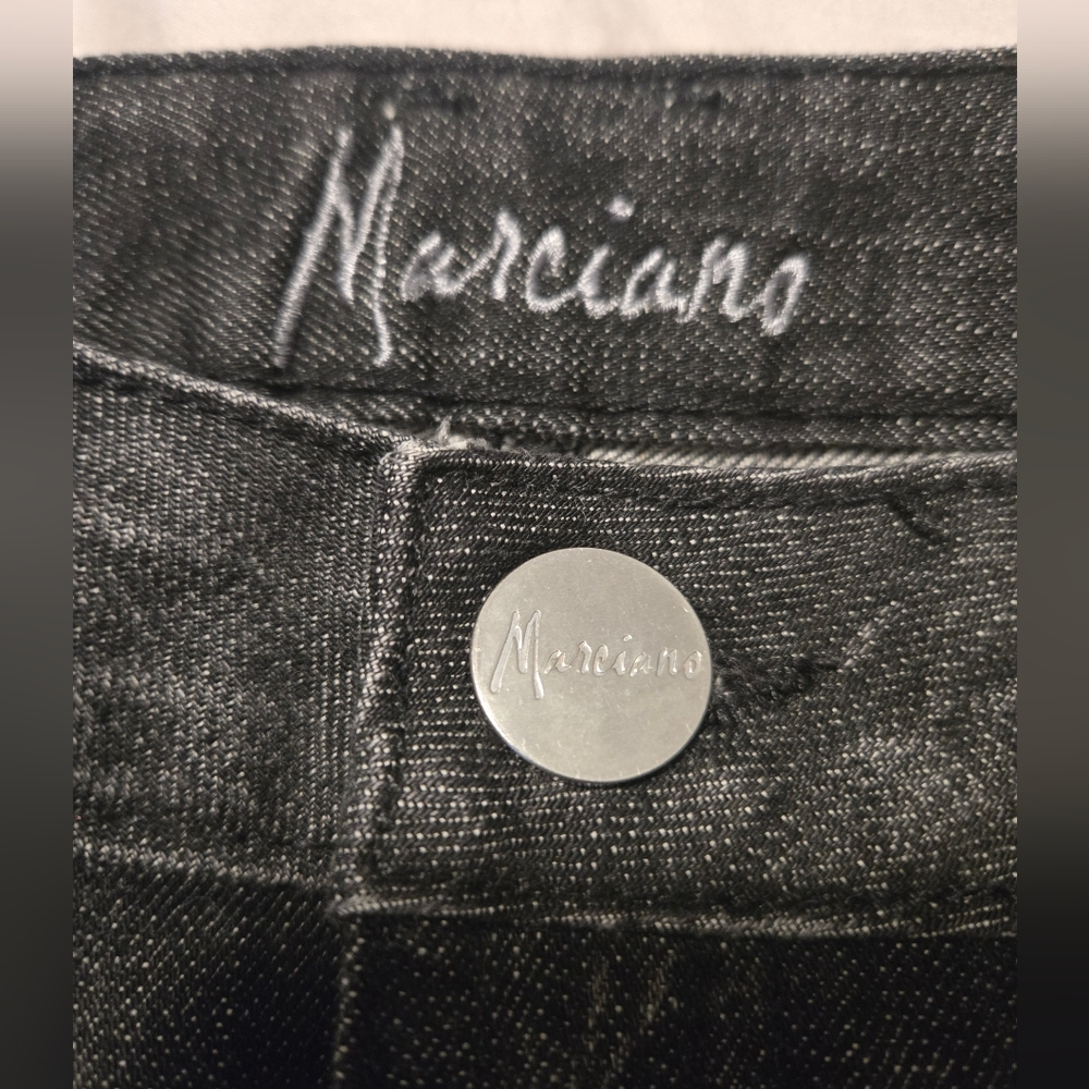 Marciano Black Denim Mini Skirt Size 25 - Picture 3 of 8